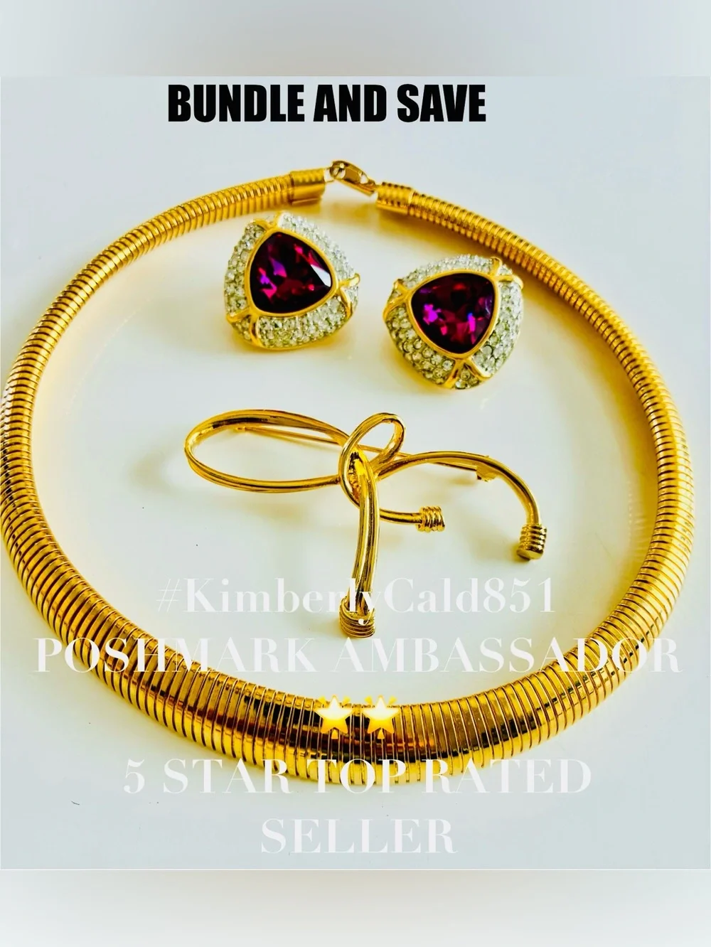 RARE Swarovski Gold-Tone Fuchsia Crystal HUGE HEAVY AND PRISTINE Clip Earrings